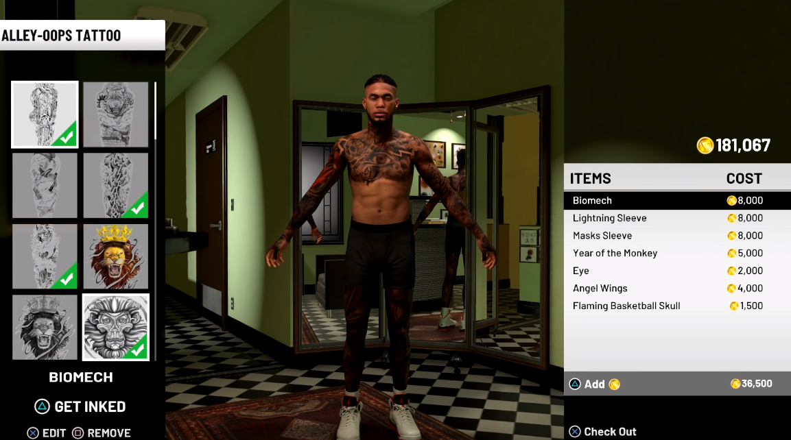 to Equip and Customize Tattoos NBA 2K19 -