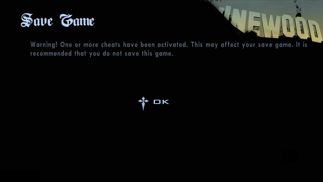 Grand Theft Auto San Andreas How to Remove the Cheat Warning Message GamePretty