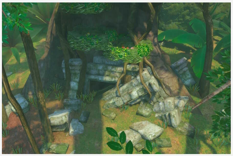 Ancient ruins in the jungle