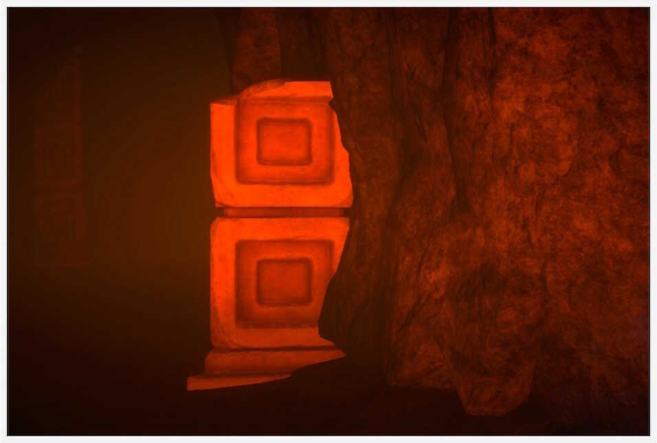 Ancient ruins of volcanic Illumina spot