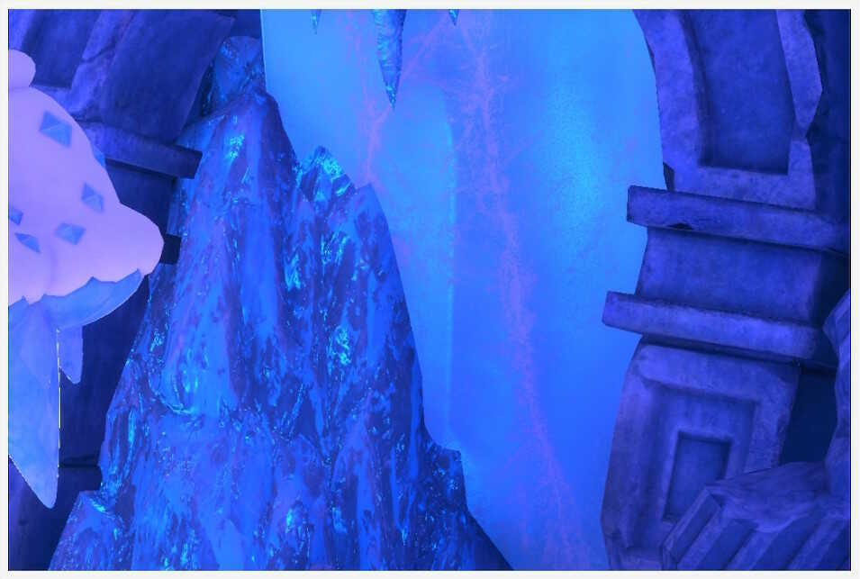 Ancient ruins in the snowfield